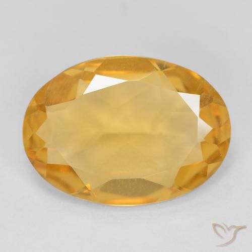 4.04ct Natural Medium-Light Orange-Gold Citrine, Oval, VVS-VS