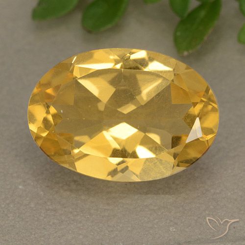 4.50ct Natural Medium Golden Citrine, Oval, VVS-VS