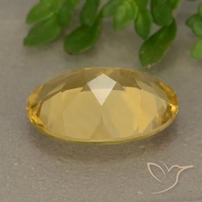 Citrine Gemstone in 14 x 10 mm (calibrated) Size for Sale, Citrine Stone in Medium Golden Color