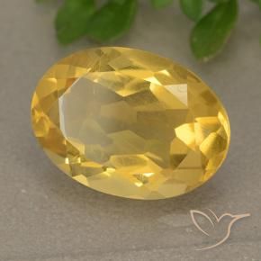 4.81 ct Golden Citrine Stone, Natural Citrine in Oval Facet Shape for Sale