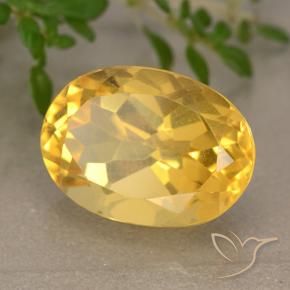 6.38 ct Golden Citrine Stone, Natural Citrine in Oval Facet Shape for Sale