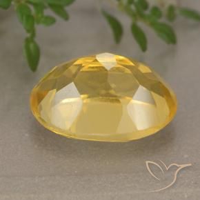 Citrine Gemstone in 14 x 10 mm (calibrated) Size for Sale, Citrine Stone in Medium Gold Color