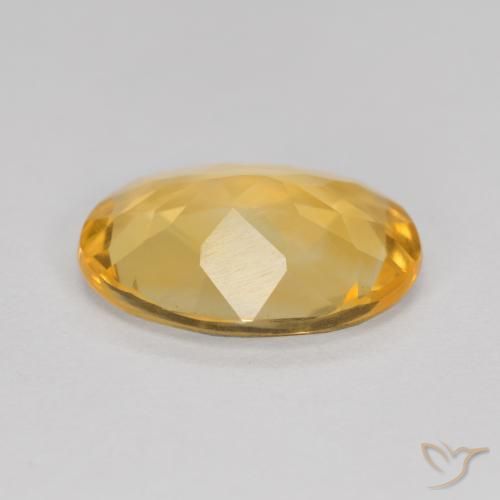Citrine Gemstone in 12.8 x 9.5 mm Size for Sale, Citrine Stone in Deep Golden Orange Color