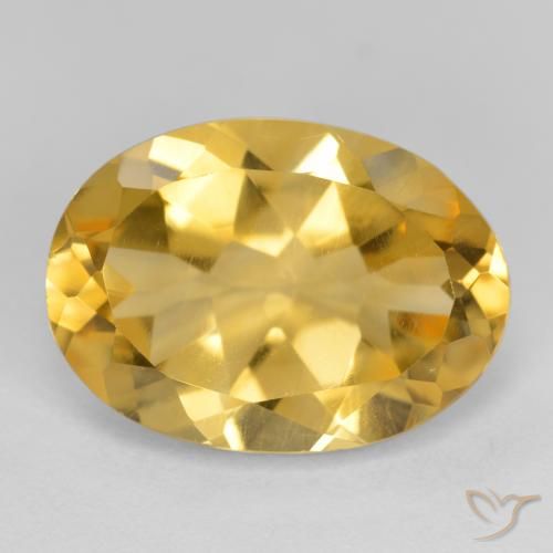 5.18ct Natural Medium Golden Citrine, Oval, VVS-VS