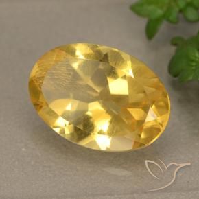 4.94 ct Golden Citrine Stone, Natural Citrine in Oval Facet Shape for Sale