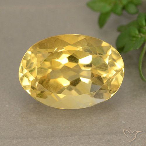 5.70ct Natural Golden Citrine, Oval, VVS-VS