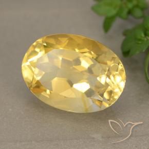 5.70 ct Golden Citrine Stone, Natural Citrine in Oval Facet Shape for Sale