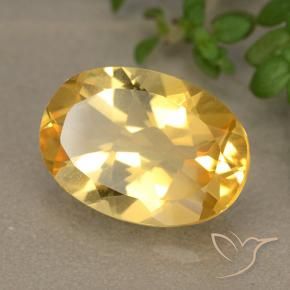 5.06 ct Golden Citrine Stone, Natural Citrine in Oval Facet Shape for Sale