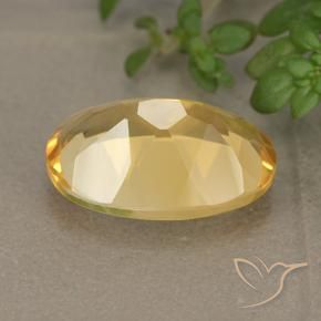 Citrine Gemstone in 14 x 10 mm (calibrated) Size for Sale, Citrine Stone in Medium-Light Orange-Gold Color