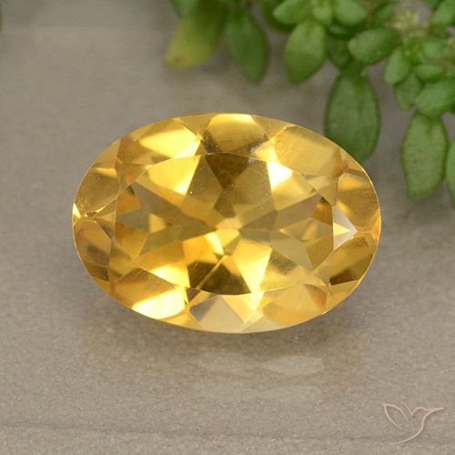 5.11ct Natural Bright Gold Citrine, Oval, VVS-VS