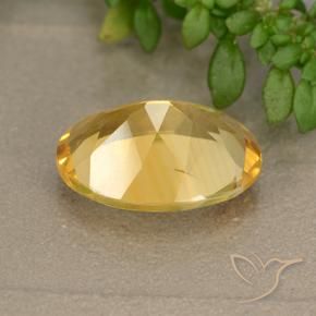 Citrine Gemstone in 14 x 10 mm (calibrated) Size for Sale, Citrine Stone in Bright Gold Color