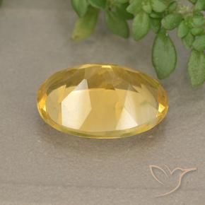 Citrine Gemstone in 14 x 10 mm (calibrated) Size for Sale, Citrine Stone in Medium Gold Color