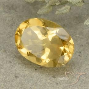 5.14 ct Golden Citrine Stone, Natural Citrine in Oval Facet Shape for Sale