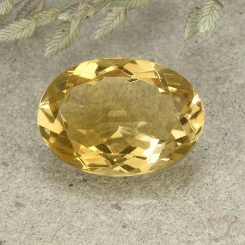 4.94ct Natural Golden Orange Citrine, Oval, VVS-VS