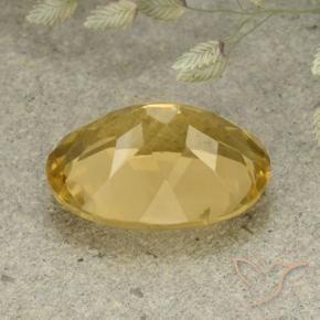 Citrine Gemstone in 14 x 10 mm (calibrated) Size for Sale, Citrine Stone in Medium Golden Color