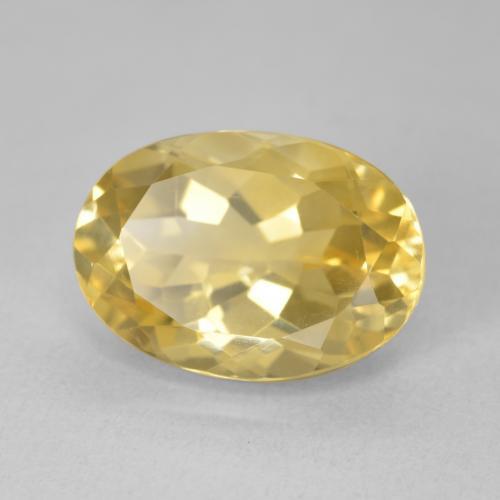 6.37 ct Golden Citrine Stone, Natural Citrine in Oval Facet Shape for Sale