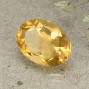 4.70 ct Golden Citrine Stone, Natural Citrine in Oval Facet Shape for Sale