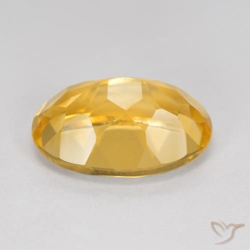Citrine Gemstone in 14 x 10 mm (calibrated) Size for Sale, Citrine Stone in Medium Golden Color