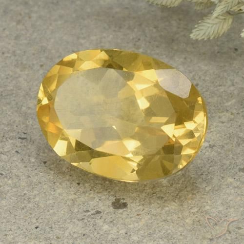 4.95 ct Golden Citrine Stone, Natural Citrine in Oval Facet Shape for Sale