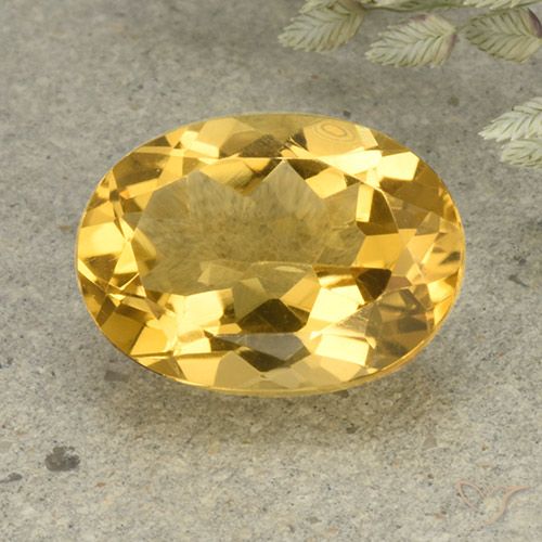5.56ct Natural Golden Orange Citrine, Oval, VVS-VS