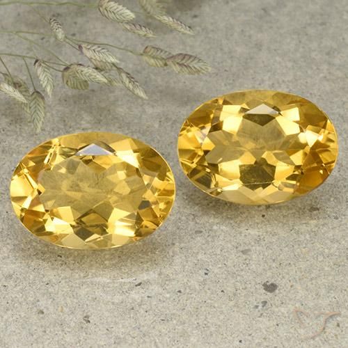 Golden Orange Citrine Gem - 5.9ct Oval Facet (ID: 492539)
