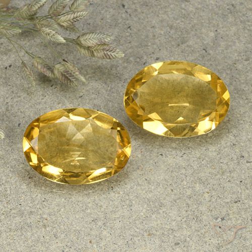 8.15 ct Yellow Citrine, 14 x 9.9 mm Oval Cut From Brazil, Photo A