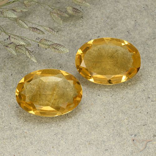 8.29 ct Yellow Citrine, 14 x 10 mm Oval Cut From Brazil, Photo A
