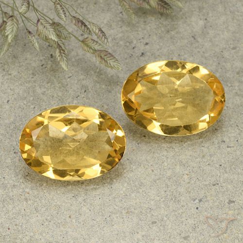8.96 ct Yellow Citrine, 14 x 9.9 mm Oval Cut From Brazil, Photo A