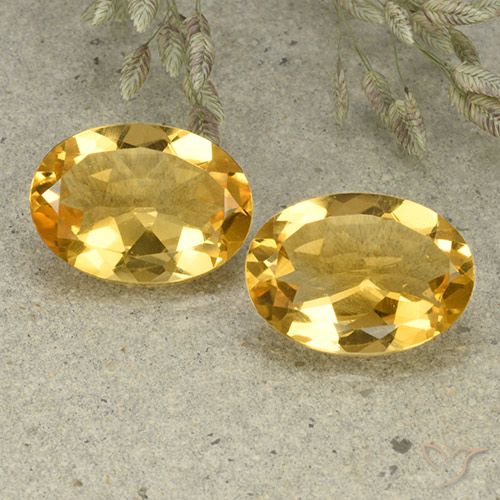 9.49 ct Yellow Citrine, 14.2 x 10.1 mm Oval Cut From Brazil, Photo A