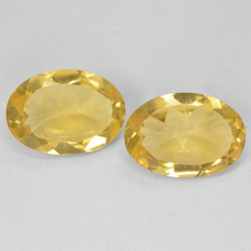 9.12ctw Natural Golden Orange Citrine, Oval, VVS-VS