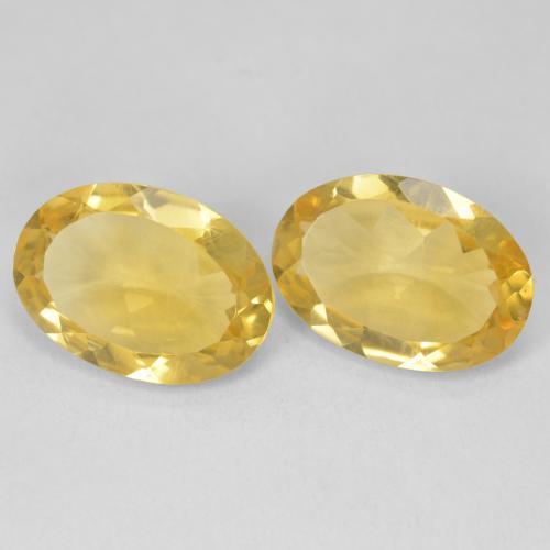 9.12 ctw Golden Citrine Stones, Natural Citrine in Oval Facet Shape for Sale
