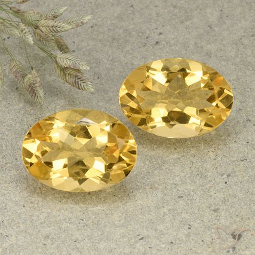 9.74 ct Yellow Citrine, 13.9 x 10 mm Oval Cut From Brazil, Photo A