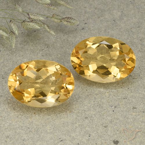 9.79 ct Yellow Citrine, 14 x 10 mm Oval Cut From Brazil, Photo A