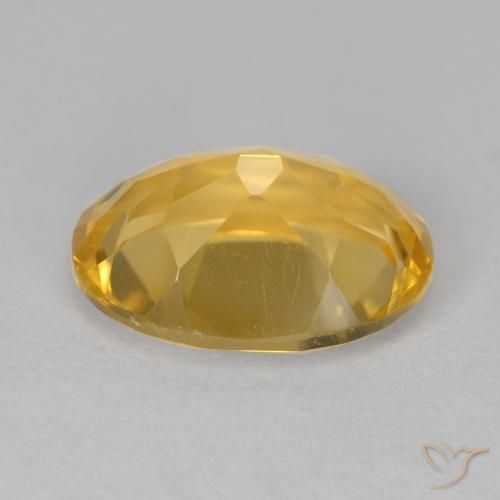 Citrine Gemstone in 14 x 10 mm (calibrated) Size for Sale, Citrine Stone in Medium Golden Color