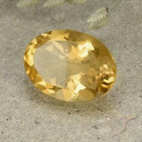 5.08 ct Golden Citrine Stone, Natural Citrine in Oval Facet Shape for Sale