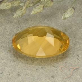 Citrine Gemstone in 14 x 10 mm (calibrated) Size for Sale, Citrine Stone in Deep Golden Orange Color