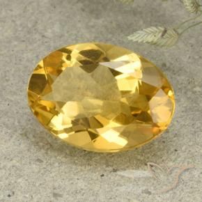 4.45 ct Golden Citrine Stone, Natural Citrine in Oval Facet Shape for Sale