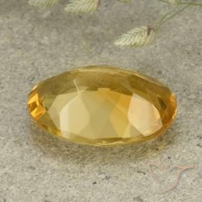 Citrine Gemstone in 14 x 10 mm (calibrated) Size for Sale, Citrine Stone in Golden Orange Color