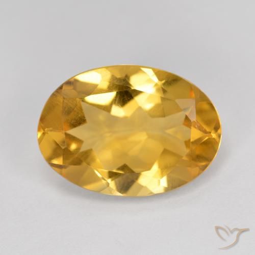5.16ct Natural Deep Golden Orange Citrine, Oval, VVS-VS
