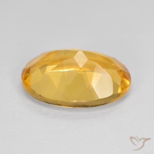 Citrine Gemstone in 14 x 10 mm (calibrated) Size for Sale, Citrine Stone in Deep Golden Orange Color