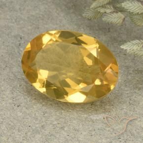 4.68 ct Golden Citrine Stone, Natural Citrine in Oval Facet Shape for Sale