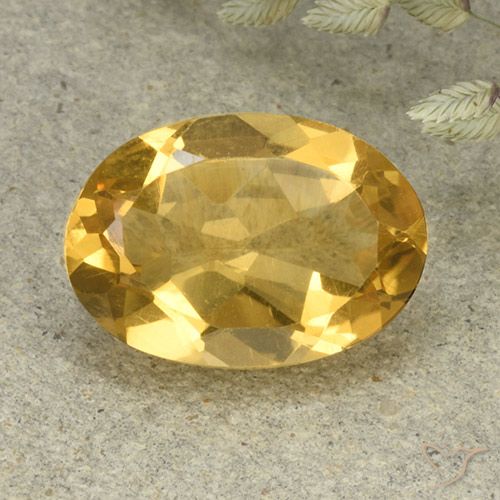 4.56ct Natural Golden Orange Citrine, Oval, VVS-VS