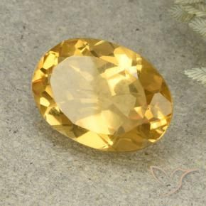 4.56 ct Golden Citrine Stone, Natural Citrine in Oval Facet Shape for Sale