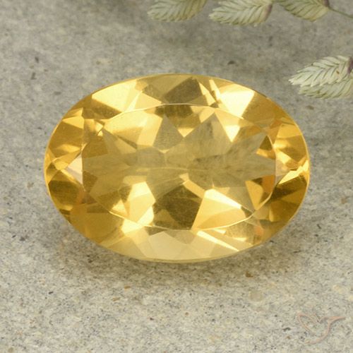 5.31ct Natural Medium Golden Citrine, Oval, VVS-VS
