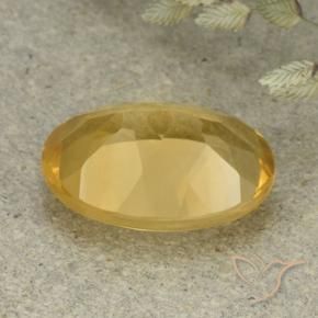 Citrine Gemstone in 14 x 10 mm (calibrated) Size for Sale, Citrine Stone in Medium Golden Color