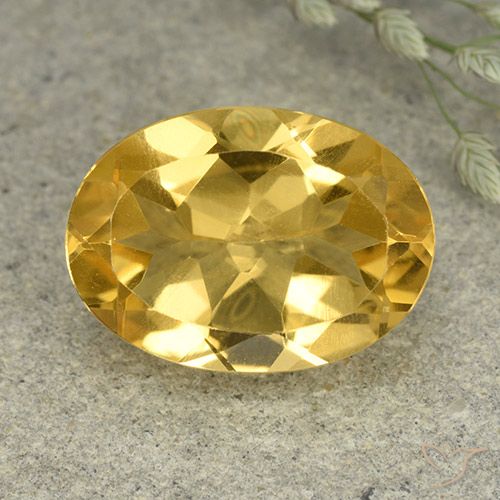5.38ct Natural Golden Orange Citrine, Oval, VVS-VS