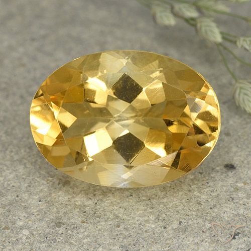 5.42ct Natural Golden Orange Citrine, Oval, VVS-VS