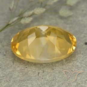 Citrine Gemstone in 14 x 10 mm (calibrated) Size for Sale, Citrine Stone in Golden Orange Color