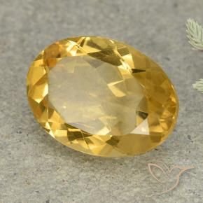 4.99 ct Golden Citrine Stone, Natural Citrine in Oval Facet Shape for Sale