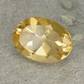 5.81 ct Golden Citrine Stone, Natural Citrine in Oval Facet Shape for Sale